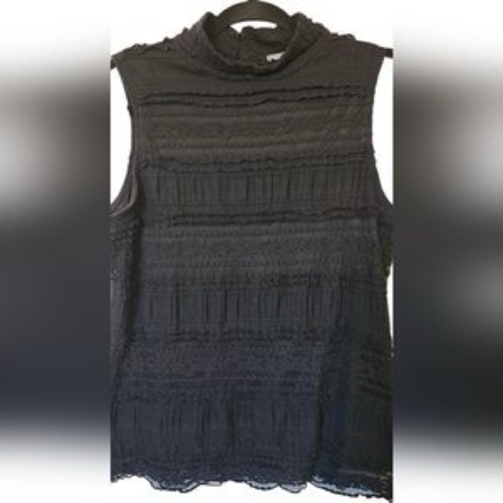 NY Collection | LG Black Lace Sleeveless Blouse